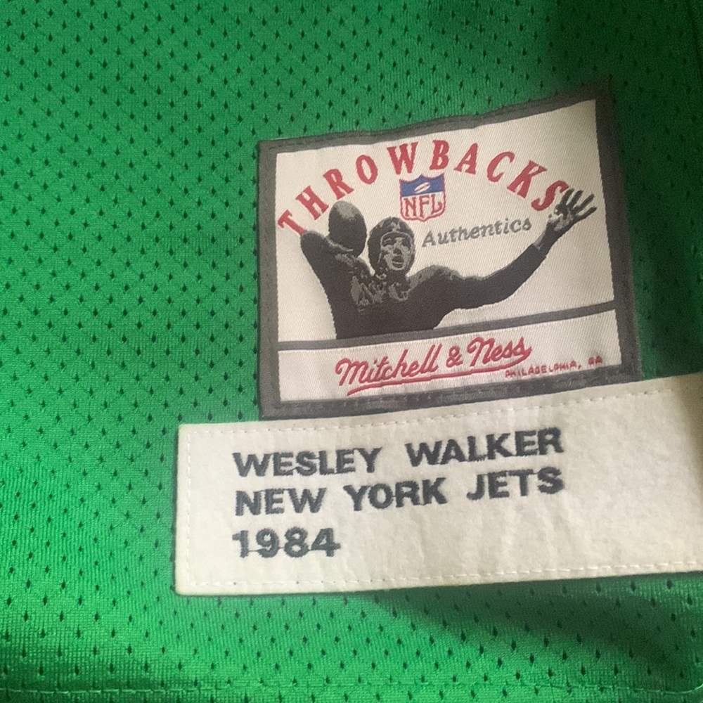 Mitchell & ness Wesley walker jets Throwback football jersey - Picture 2 of 5